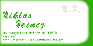 miklos heincz business card